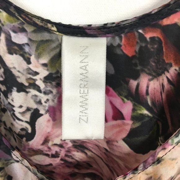 Zimmermann Mini Dress Silk Floral Brand Size 0 US 4 - Picture 3 of 14